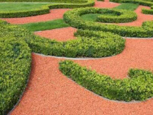 red granite landscaping